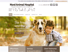 Tablet Screenshot of nordanimalhospital.com